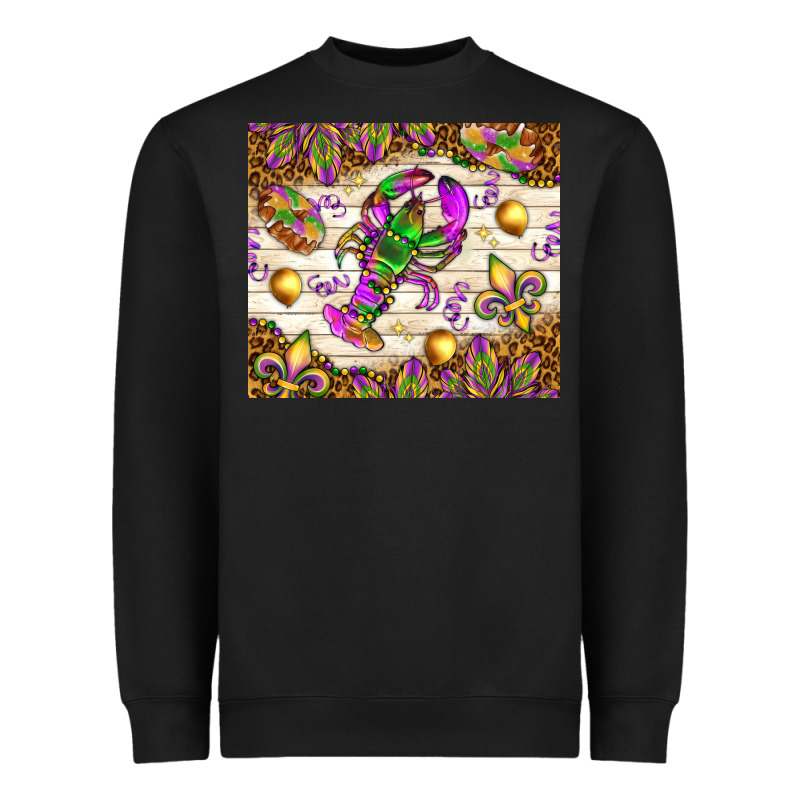 Mardi Gras With Crab Heavyweight Sweatshirt by NancyCooperArtShop | Teevron
