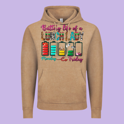 Battery Life Of A Lunch Lady Vintage Hoodie Designed By Bundleandbundleshop