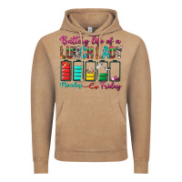 Vintage Coffee Battery Life Of A lunch Lady Vintage Hoodie - BundleAndBundleShop