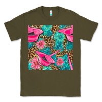 Army Green Hairdresser Hair Color Mixing Bowl And Dye Brush With Flowers And Leop Classic Tee - BundleAndBundleShop