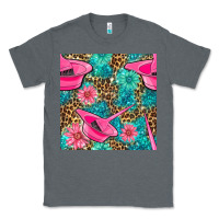 Charcoal Heather Hairdresser Hair Color Mixing Bowl And Dye Brush With Flowers And Leop Classic Tee - BundleAndBundleShop