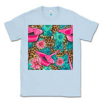 Dusty Blue Hairdresser Hair Color Mixing Bowl And Dye Brush With Flowers And Leop Classic Tee - BundleAndBundleShop
