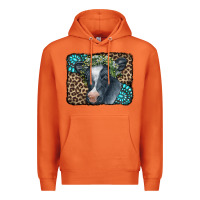 Carrot Floral Cow Leopard Gemstone Premium Hoodie - CowCowDesign