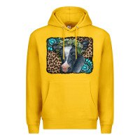 Lemon Floral Cow Leopard Gemstone Premium Hoodie - CowCowDesign