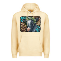 Pina Colada Floral Cow Leopard Gemstone Premium Hoodie - CowCowDesign