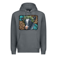 Rock Floral Cow Leopard Gemstone Premium Hoodie - CowCowDesign