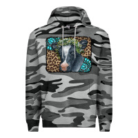 Slate Camo Floral Cow Leopard Gemstone Premium Hoodie - CowCowDesign