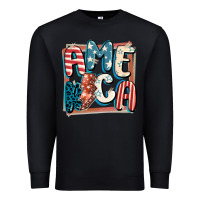 Black America with lightning bolt 4th of july Premium Sweatshirt - FaDigitalArtStudio