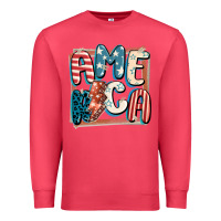 Cardinal America with lightning bolt 4th of july Premium Sweatshirt - FaDigitalArtStudio