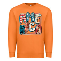 America With Lightning Bolt 4th Of July Premium Sweatshirt | Teevron