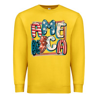 Lemon America with lightning bolt 4th of july Premium Sweatshirt - FaDigitalArtStudio