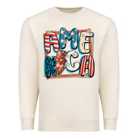 Sandshell America with lightning bolt 4th of july Premium Sweatshirt - FaDigitalArtStudio