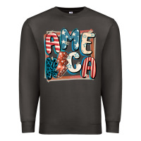 Smoke America with lightning bolt 4th of july Premium Sweatshirt - FaDigitalArtStudio