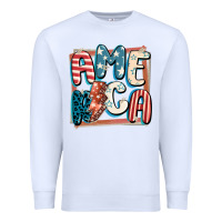 White America with lightning bolt 4th of july Premium Sweatshirt - FaDigitalArtStudio
