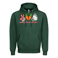 Sports Green Peace love Easter Day Zipper Hoodie - HowdyJamesFarm