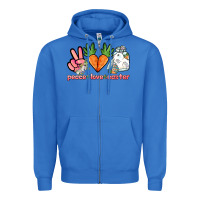 True Royal Peace love Easter Day Zipper Hoodie - HowdyJamesFarm