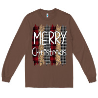 Chestnut merry christmas leopard print Long Sleeve Tee - Bettercallsaul