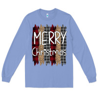 Colony Blue merry christmas leopard print Long Sleeve Tee - Bettercallsaul
