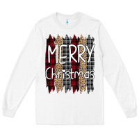 White merry christmas leopard print Long Sleeve Tee - Bettercallsaul
