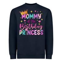 Navy mommy of the birthday princess Heavyweight Sweatshirt - NancyCooperArtShop