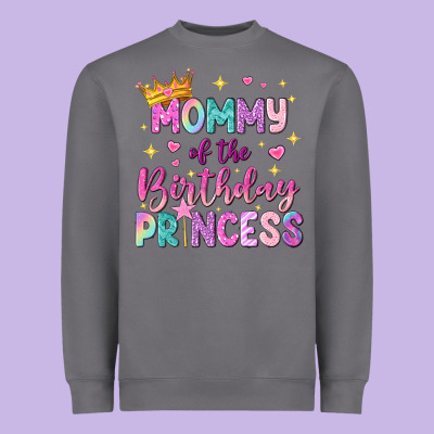Mommy Of The Birthday Princess Heavyweight Sweatshirt Designed By Nancycooperartshop