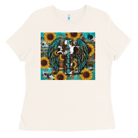 Bone western blessed sunflower's Ladies Tee - RanaPortraitStore