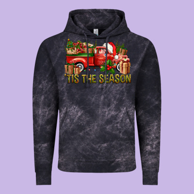 Tis' The Season Christmas Truck Vintage Hoodie Designed By Bundleandbundleshop