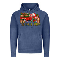 Vintage Denim Tis' The Season Christmas Truck Vintage Hoodie - BundleAndBundleShop
