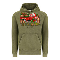 Vintage Olive Tis' The Season Christmas Truck Vintage Hoodie - BundleAndBundleShop