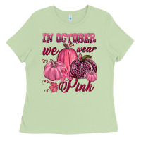 Matcha In october we wear pink Ladies Tee - NancyCooperArtShop
