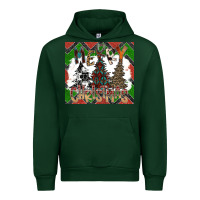 Forest Green merry Christmas Urban Hoodie - CowhideDigitalArt