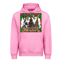 Fuchsia Pink merry Christmas Urban Hoodie - CowhideDigitalArt