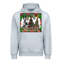 Heather Grey merry Christmas Urban Hoodie - CowhideDigitalArt