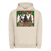 Pigment French Oak merry Christmas Urban Hoodie - CowhideDigitalArt
