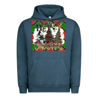Pigment Midnight Navy merry Christmas Urban Hoodie - CowhideDigitalArt