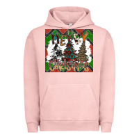 Pigment Salmon merry Christmas Urban Hoodie - CowhideDigitalArt