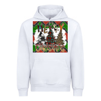 White merry Christmas Urban Hoodie - CowhideDigitalArt