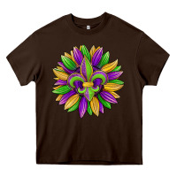Chocolate Brown mardi gras carnival sunflower Heavy Core Tee - Jasminsmagicworld