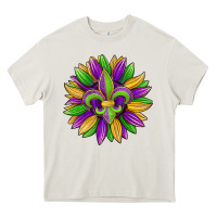 Cream mardi gras carnival sunflower Heavy Core Tee - Jasminsmagicworld