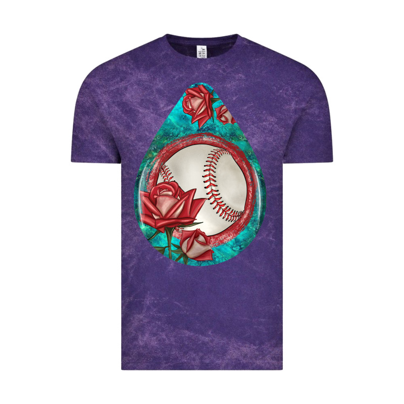 Baseball And Western Roses Teardrop  7 Vintage Tee by BundleAndBundleShop | Teevron