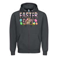 Smoke Easter Day with rabbit Zipper Hoodie - HowdyJamesFarm