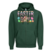 Sports Green Easter Day with rabbit Zipper Hoodie - HowdyJamesFarm