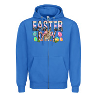 True Royal Easter Day with rabbit Zipper Hoodie - HowdyJamesFarm