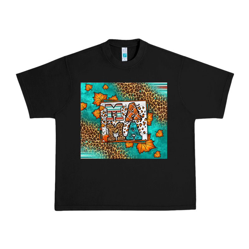 Fall Autumn Leopard Serape Mama Urban Heavy Tee by LillyAllenDesigns | Teevron