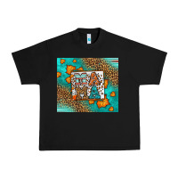 Black Fall Autumn Leopard Serape Mama Urban Heavy Tee - LillyAllenDesigns