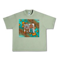 Oil Green Fall Autumn Leopard Serape Mama Urban Heavy Tee - LillyAllenDesigns