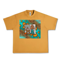 Peanut Butter Fall Autumn Leopard Serape Mama Urban Heavy Tee - LillyAllenDesigns