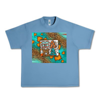 Pebble Blue Fall Autumn Leopard Serape Mama Urban Heavy Tee - LillyAllenDesigns