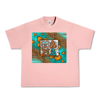 Salmon Fall Autumn Leopard Serape Mama Urban Heavy Tee - LillyAllenDesigns
