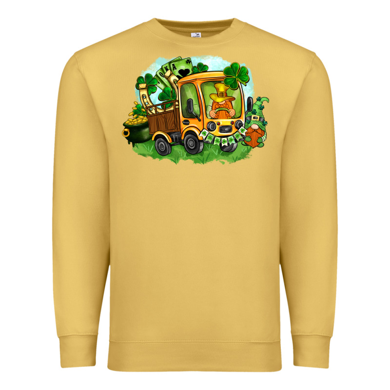 Truck Saint Patricks Day Premium Sweatshirt by FaDigitalArtStudio | Teevron